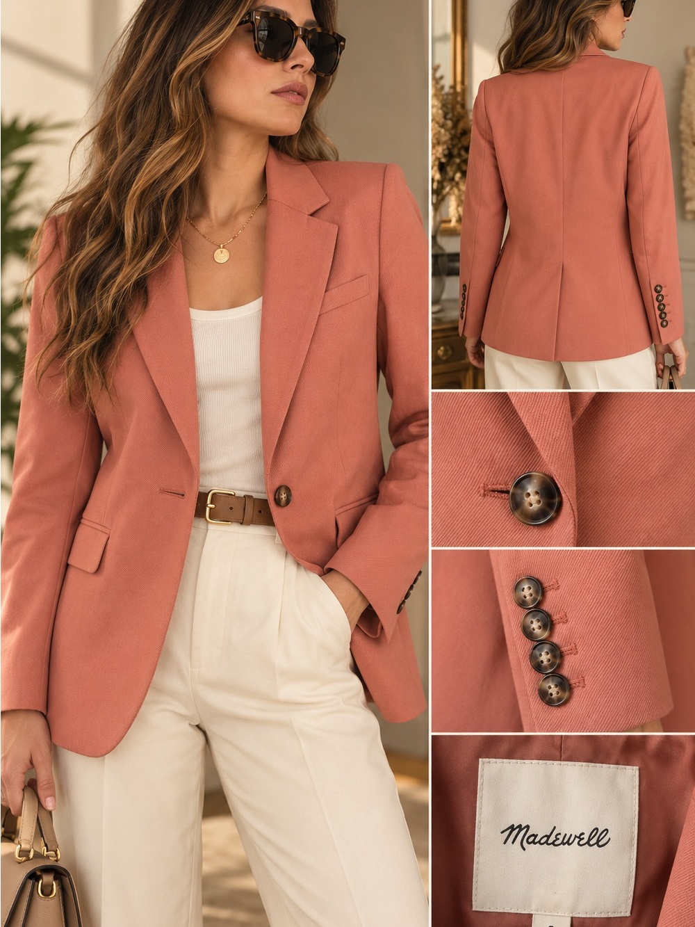 Madewell Cropped Terra Cotta Blazer